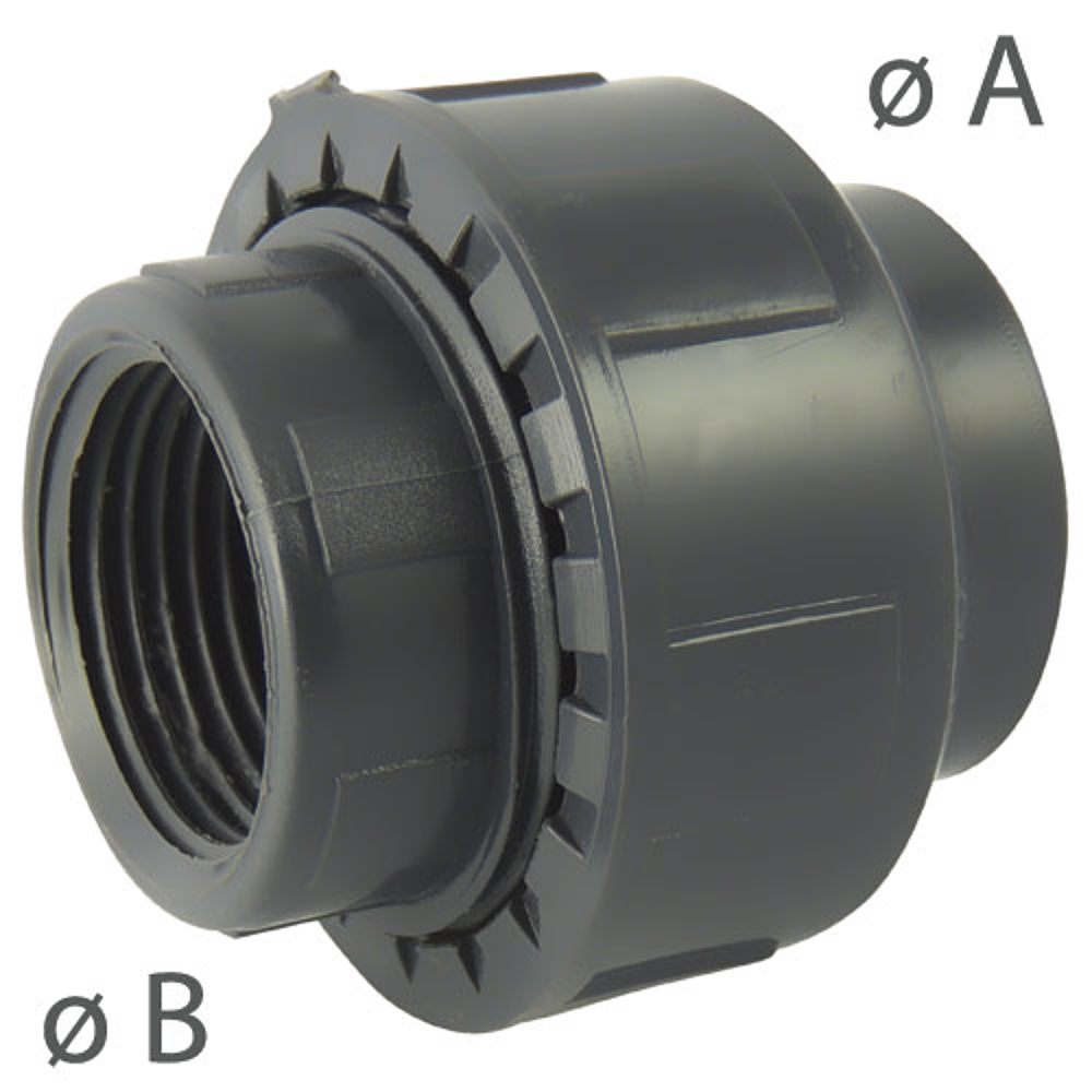 Manchon PVC Pression union 3p FF