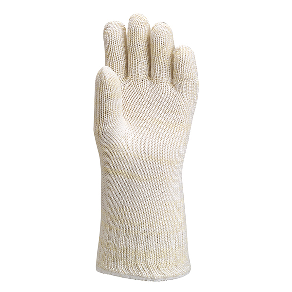 Gant ANTICHALEUR ANTICOUPE NOMEX TRICO. LOURD DOUBLE COTON EPAIS LONG 35CM T.10 ISOLATION THERMIQUE 350°C EN407(x3xxxx) EN388(234x)