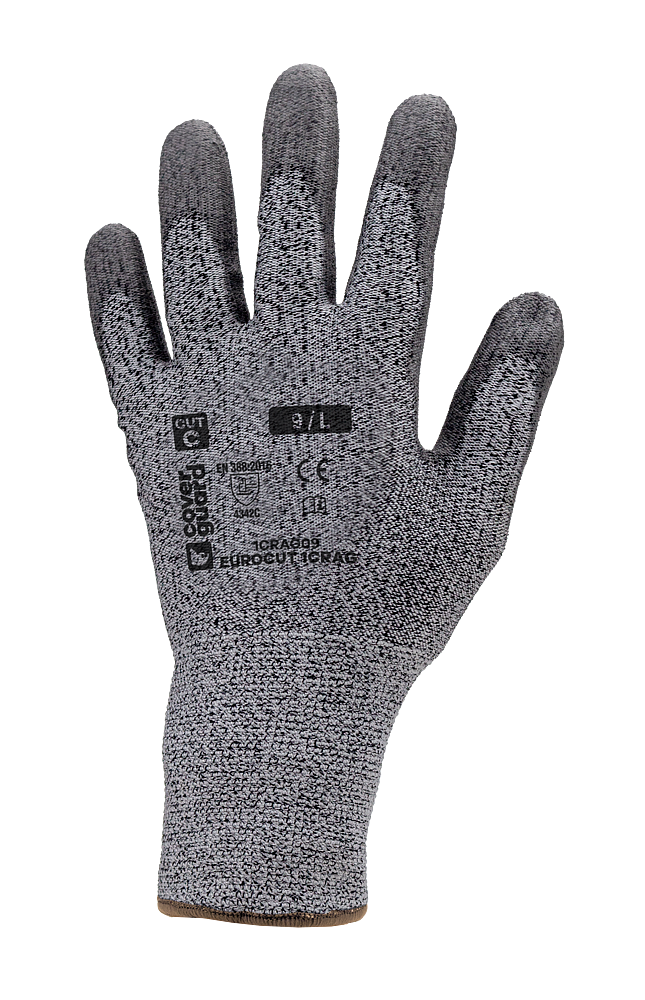 Gant ANTICOUPURE GRIS JAUGE 13  PAUME ENDUITE POLYURETHANE T9