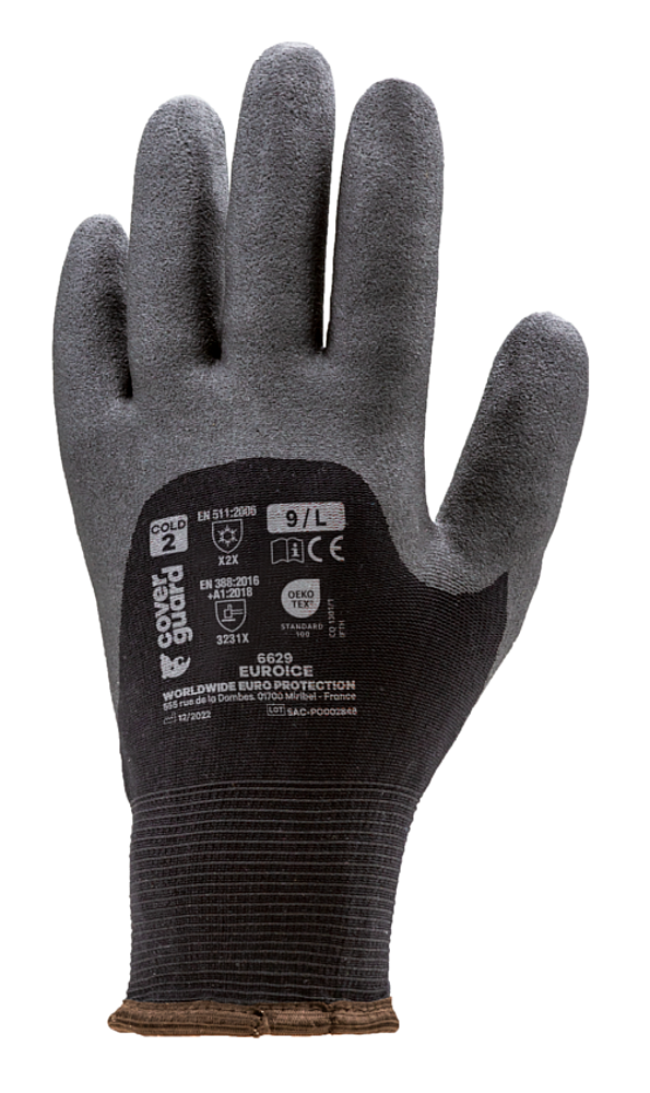 Gant Déperlant EUROICE enduction 3/4 PVC-HTP doublé bouclette