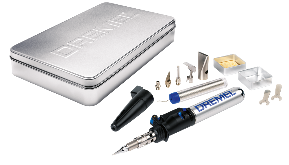 Dremel 2000 Fer à souder à gaz Versatip avec 6 Accessoires et fil d’étain
