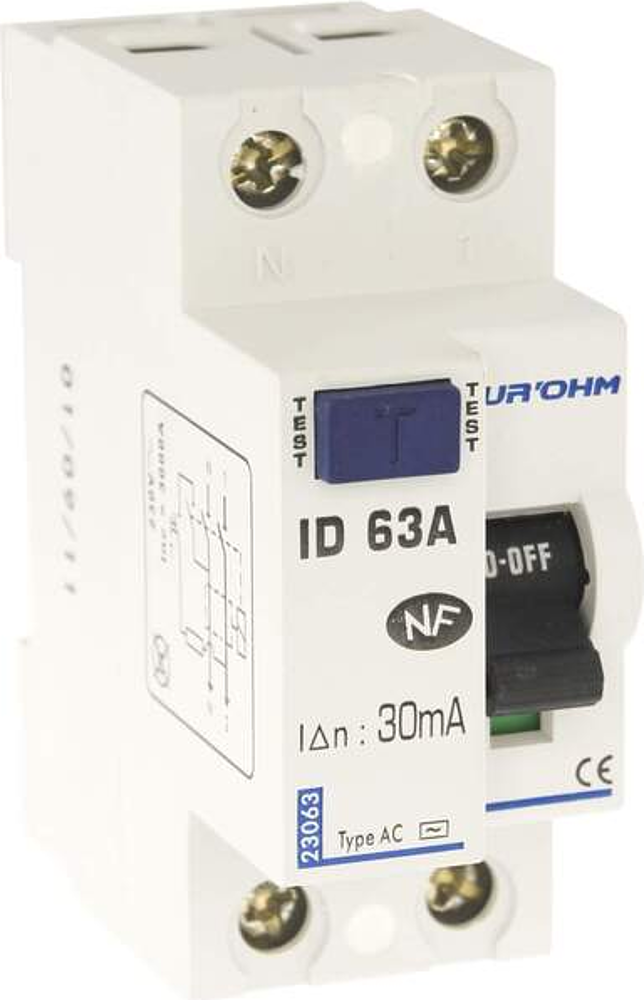 ID 63A 1P+N 30mA Classe AC