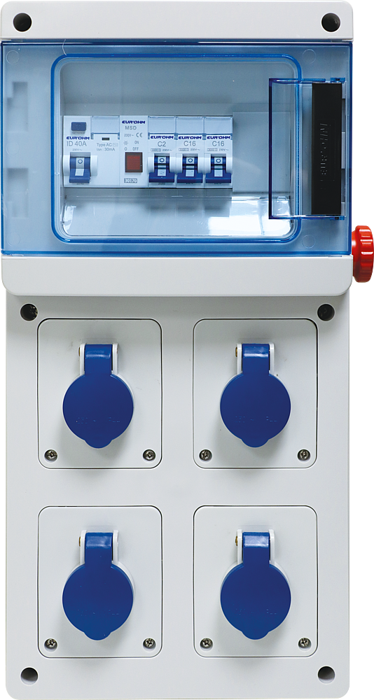 Coffret de chantier 4PC 2P+T 16A + AU