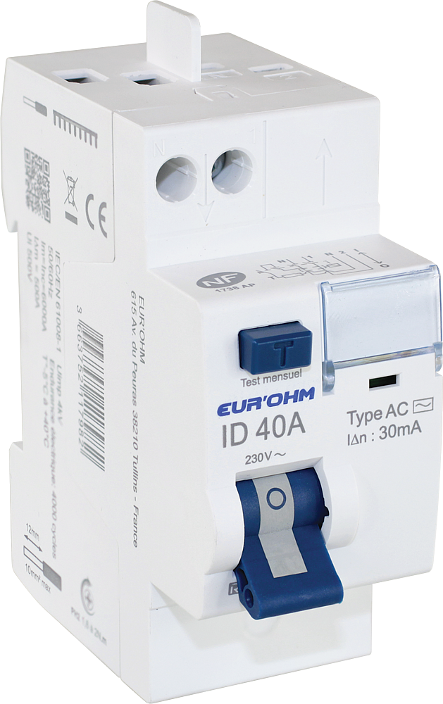 ID 2x40A 30mA Type AC H/H