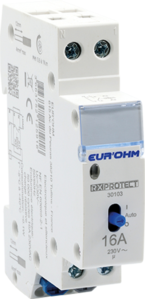 Contacteur J/N 16A 1P+N 1F