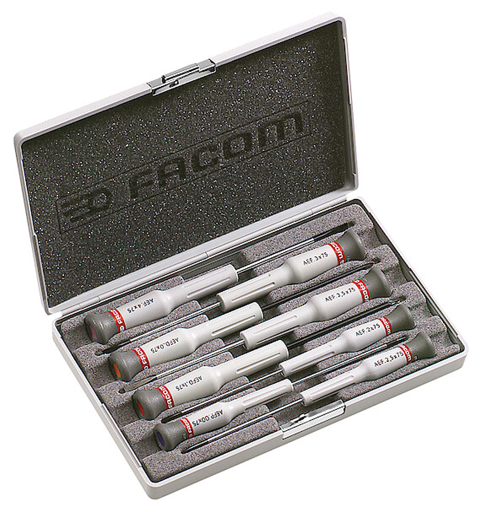 Coffret de 8 tournevis de précision Micro-Tech Facom AEF.J6
