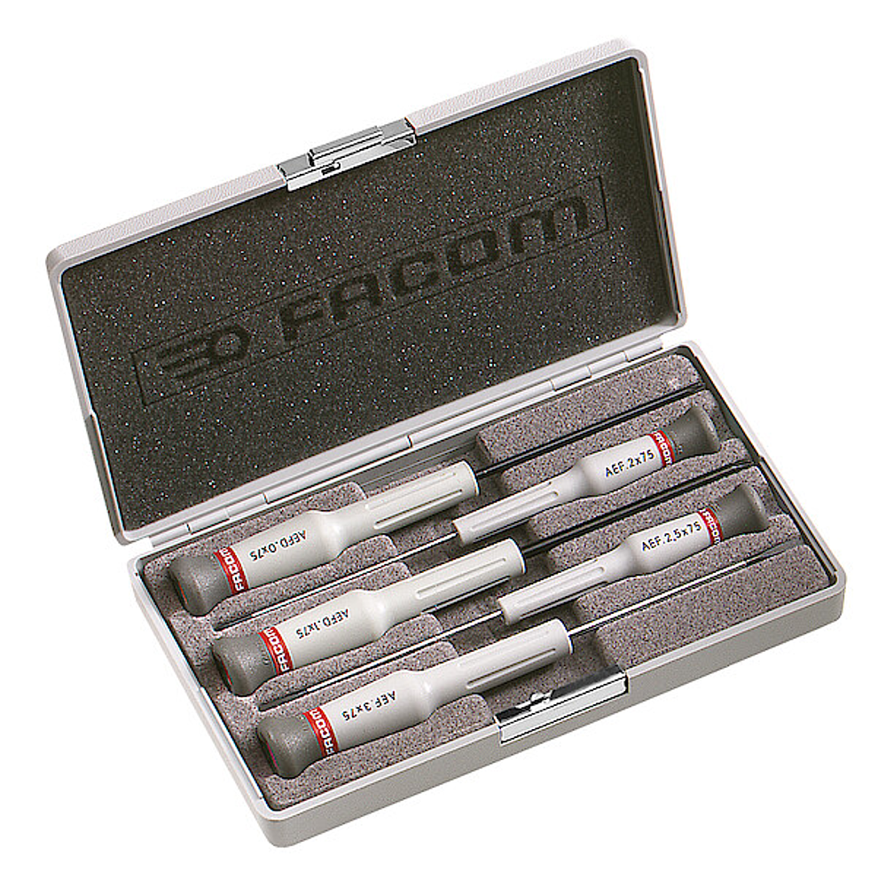 Coffret de 5 tournevis de précision Micro-Tech Facom AEF.J5