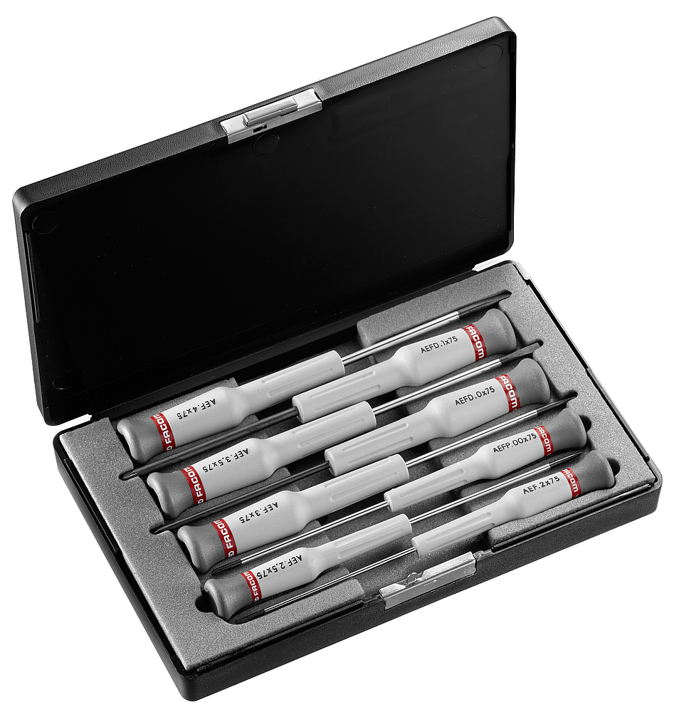Coffret de 8 tournevis de précision Micro-Tech Facom AEF.J3