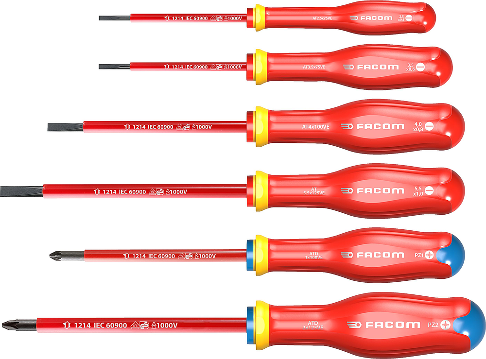 Jeu de 6 tournevis isolés 1000V PROTWIST