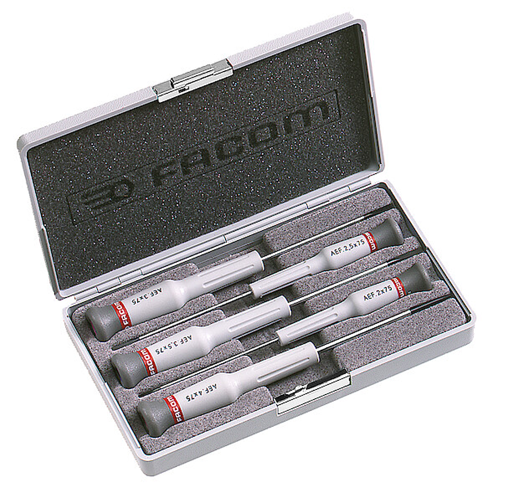 COFFRET 5 TOURNEVIS PLAT MICRO AEF.J2