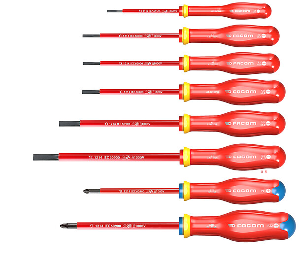 JEU DE 6 TOURNEVIS PROTWIST ISOLES 1000V ATD.J8VE
