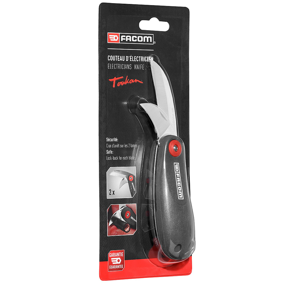 Couteau d'électricien 2 lames   TOUKAN
