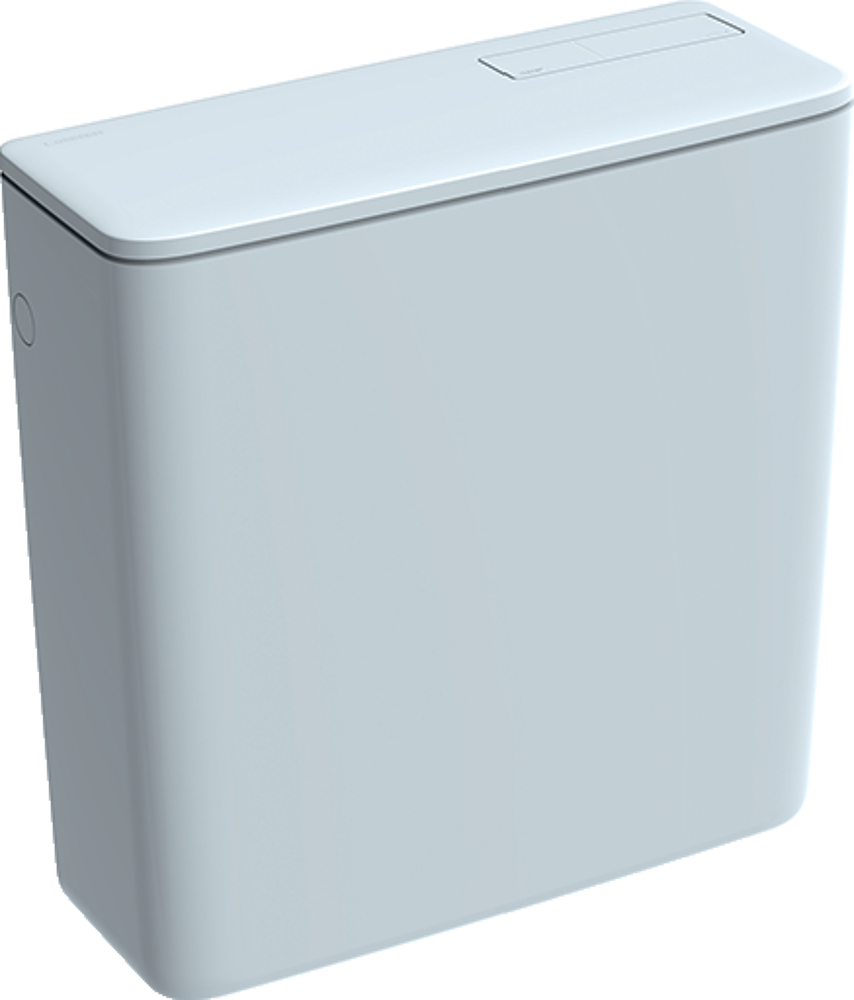 Réservoir apparent Geberit AP128, rinçage interrompable, alimentation latérale: Blanc alpin
