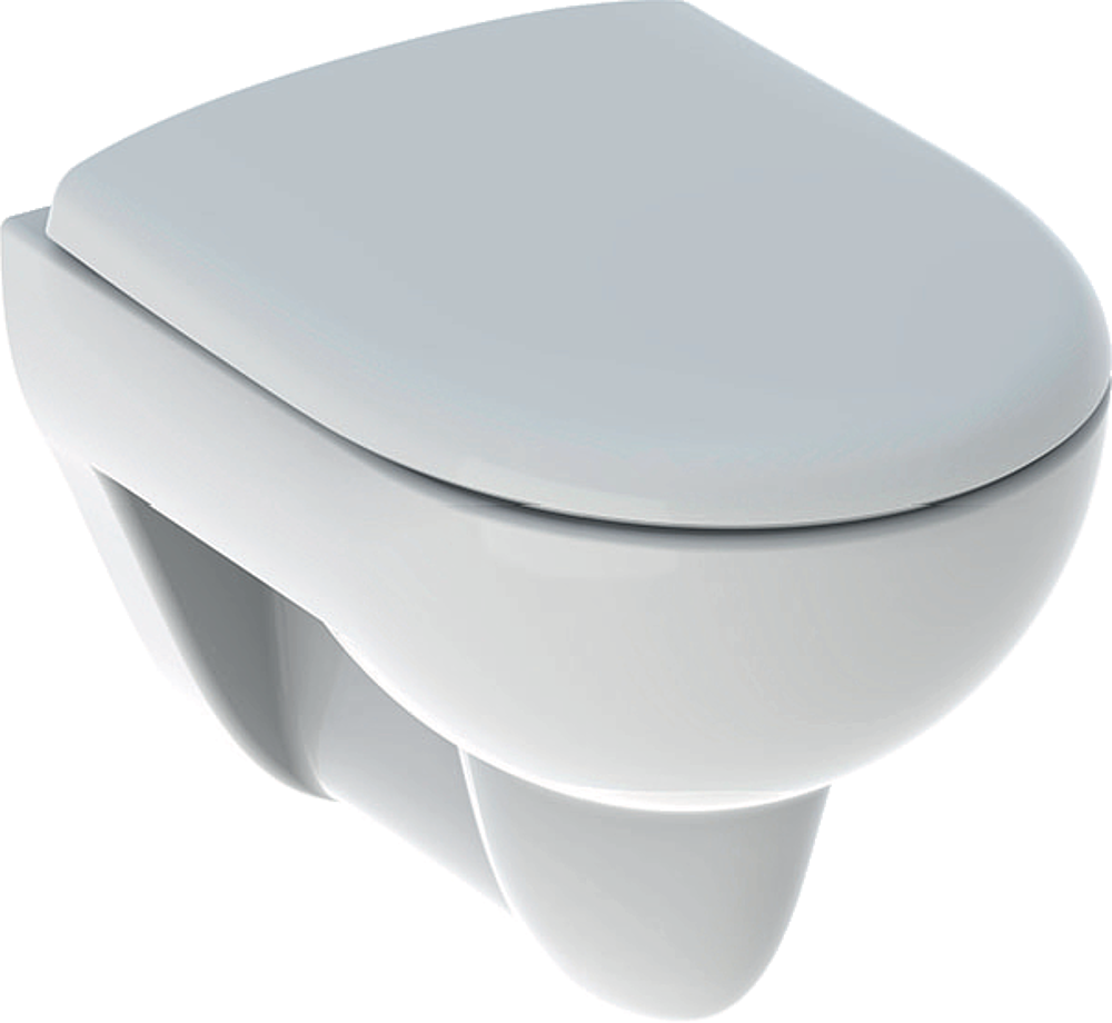 WC suspendu à fond creux Geberit Renova Compact, compact, avec abattant WC
