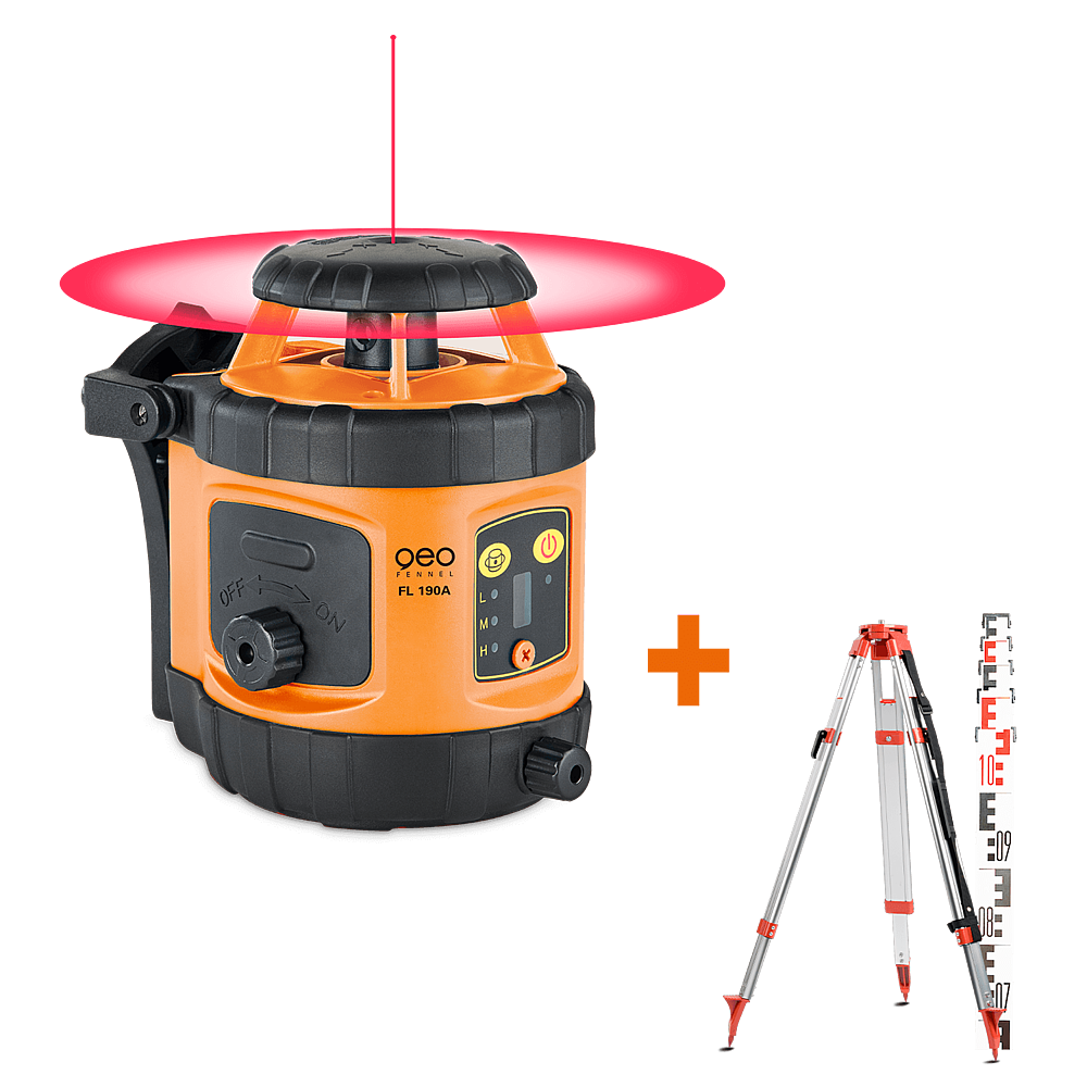Pack laser rotatif FL190A + FR45 + trépied  BT + Mire TN 14