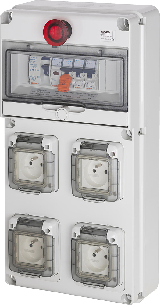 COFFRET 4x2P+T 16A+AU