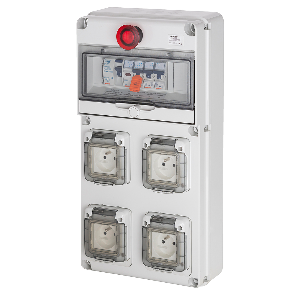 COFFRET ALIM PROV. 4x2P+T 16A+AU