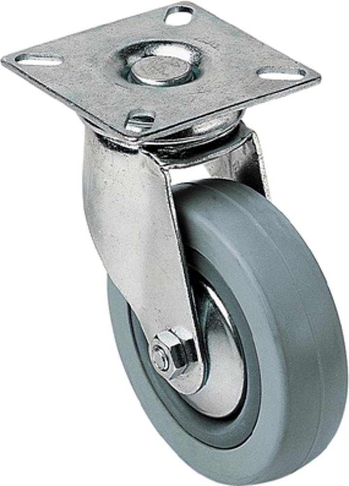 Roulette  75mm pivotante  NOVA charge admis. 50kg c/c gris/polypro noir