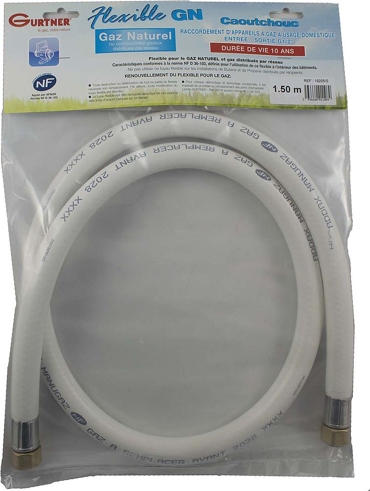 FLEXIBLE GAZ NATUREL  10 ANS CONFORME A LA NORME NFD 36-103