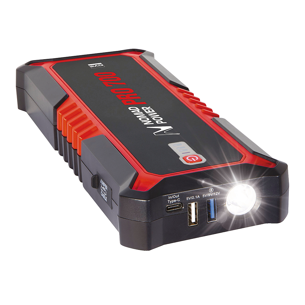 GYS - NOMAD POWER PRO 700 - 3 en 1 - Démarreur autonome/Booster batterie Lithium portable 2000A - Compatible véhicules 12V (moto, voiture, utilitaire) - Dé
