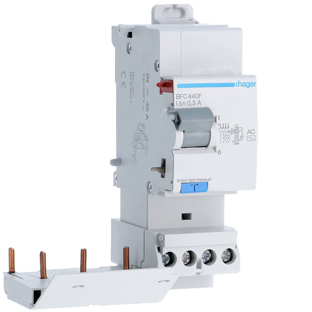 Bloc dif 3P+N 40A 300mA AC