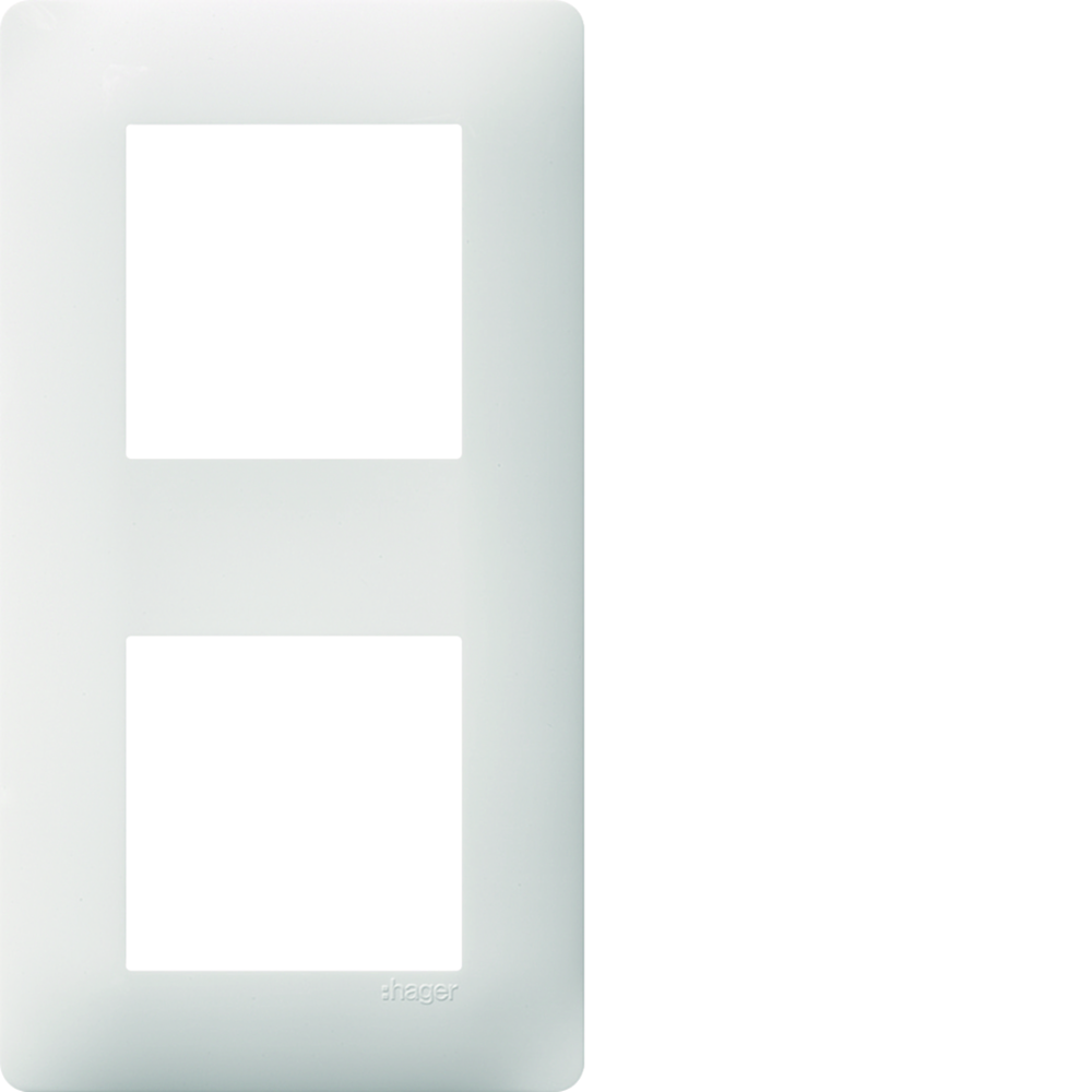 Ess. Plaque 2 postes 71 Blanc