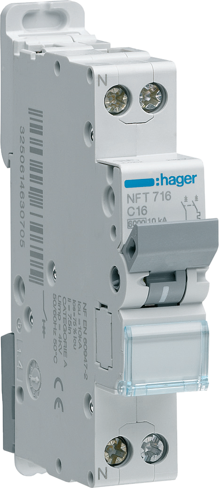 Disj.1P+N 4.5-6kA C-40A 1m