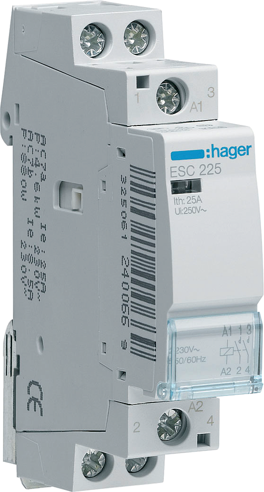 Contact 25A, 2F, 230V
