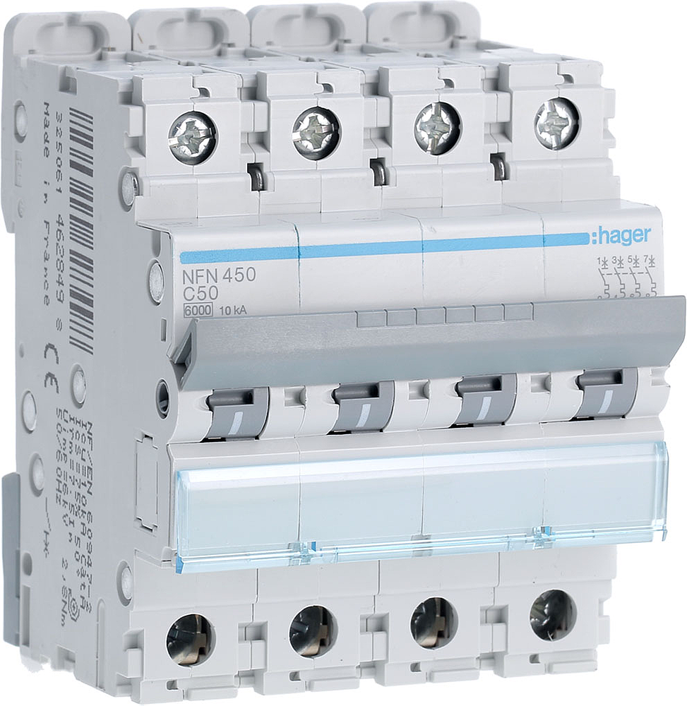 Disj.4P 6-10kA C-50A 4m