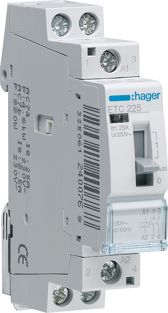 Contact J/N 25A, 2F, 230V