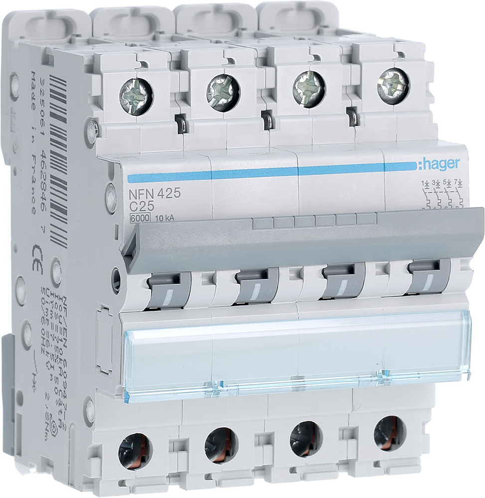 Disj.4P 6-10kA C-25A 4m