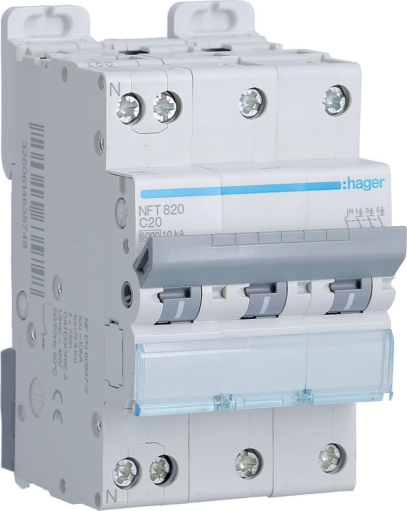 Disj.3P+N 6-10kA C-20A 3m