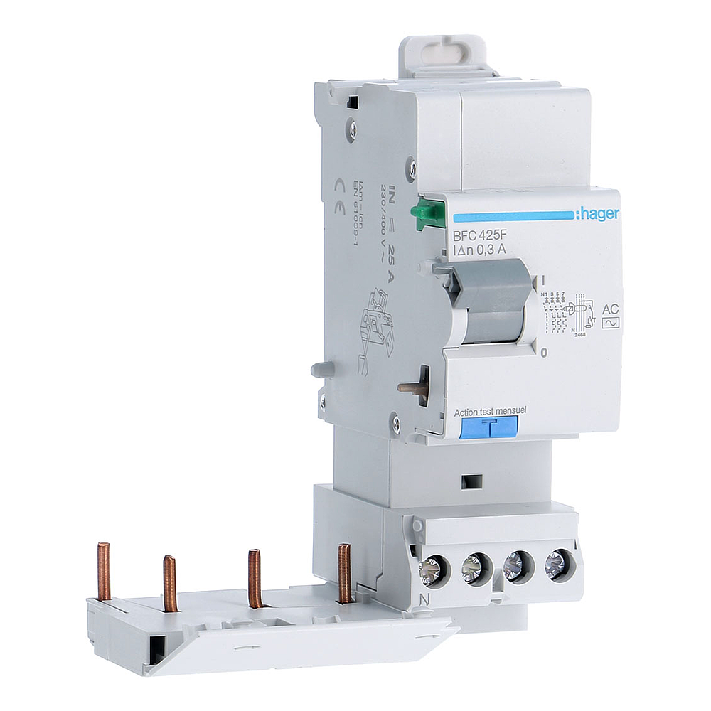 Bloc dif 3P+N 25A 300mA AC