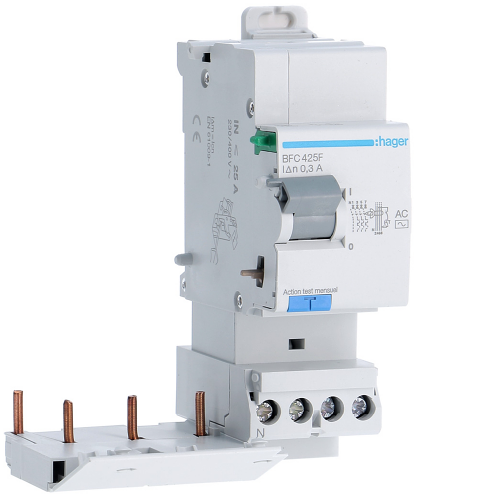 Bloc dif 3P+N 25A 300mA AC
