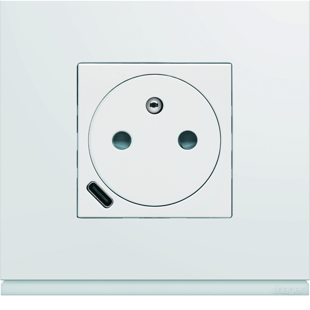 Prise 2P+T + USB C gallery pure