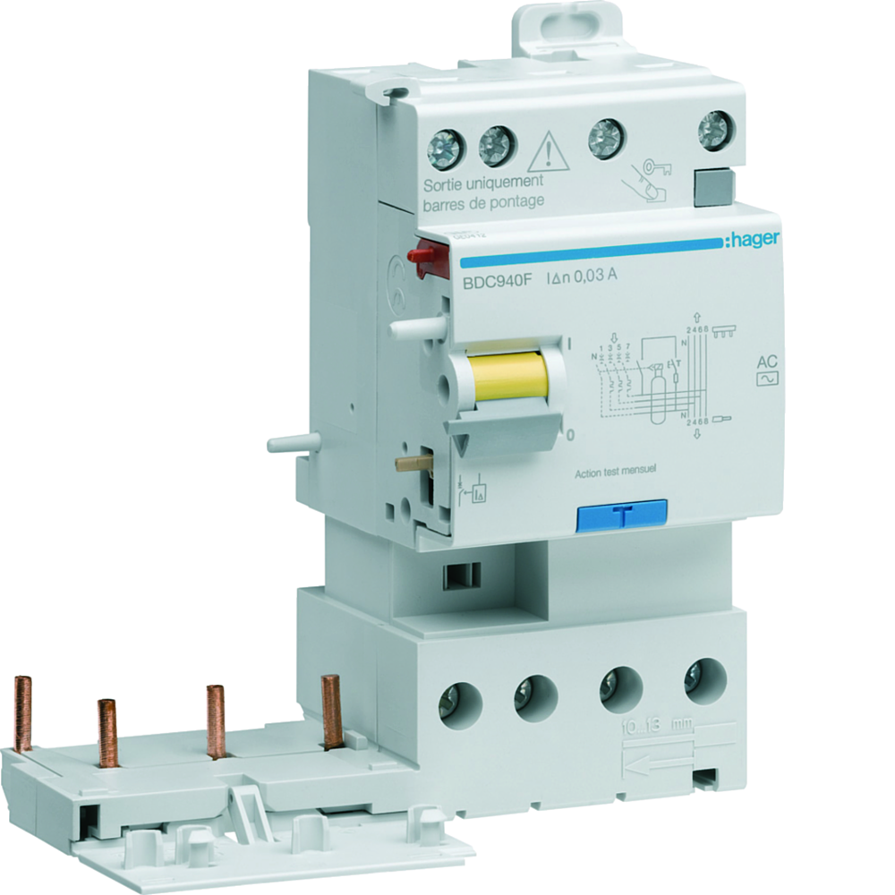 Bloc dif 2xsortie 3P+N 40A 30mA AC