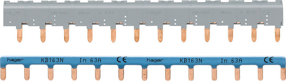 Barres pontage 3P+N 63A 24 mod