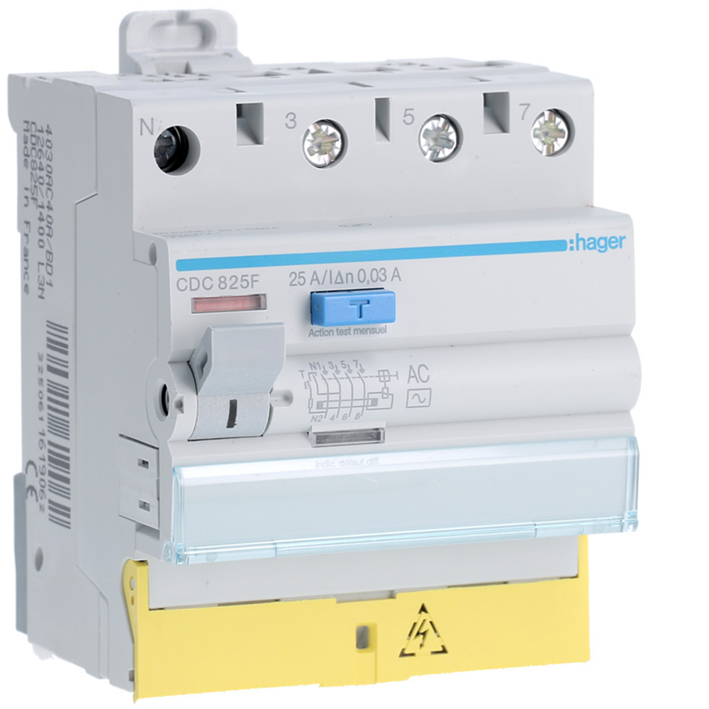 Inter dif 3P+N 25A 30mA AC BD