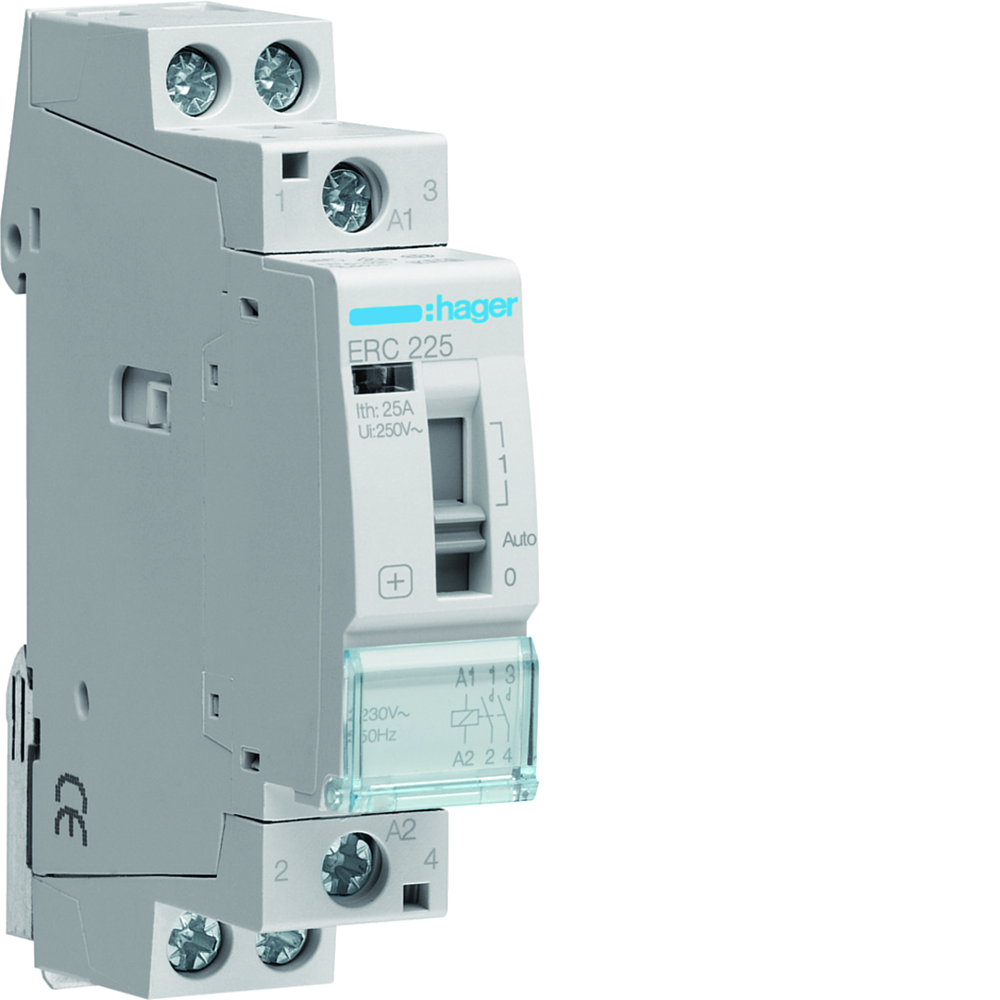 Contact cde manu 25A, 2F, 230V