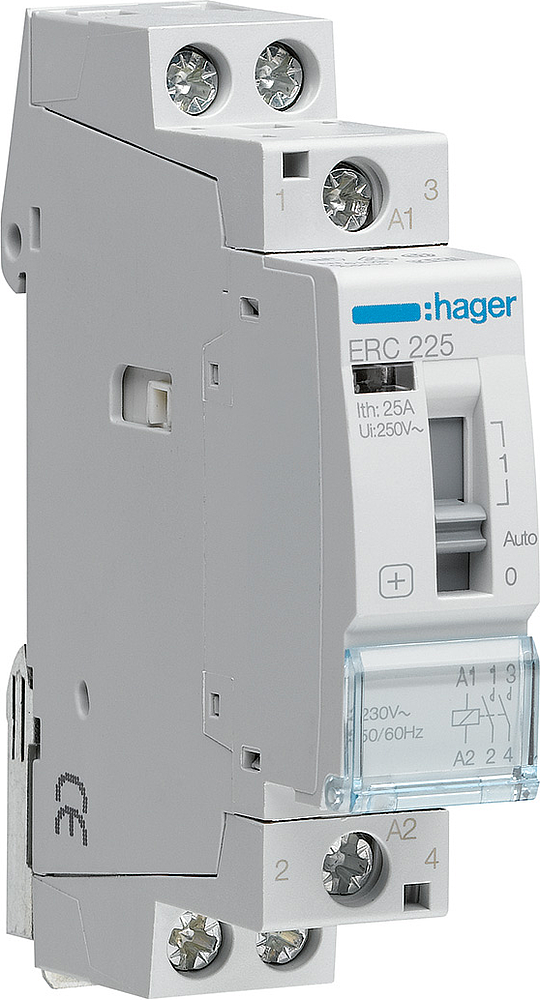 Contact cde manu 25A, 2F, 230V