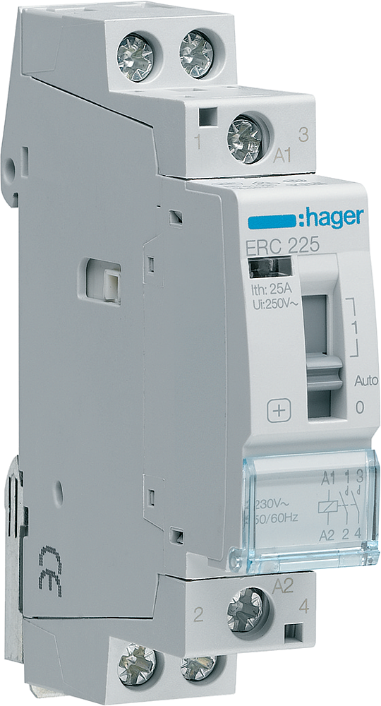 Contact cde manu 25A, 2F, 230V