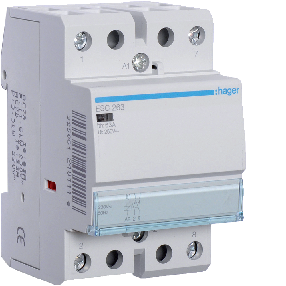 Contact 63A, 2F, 230V