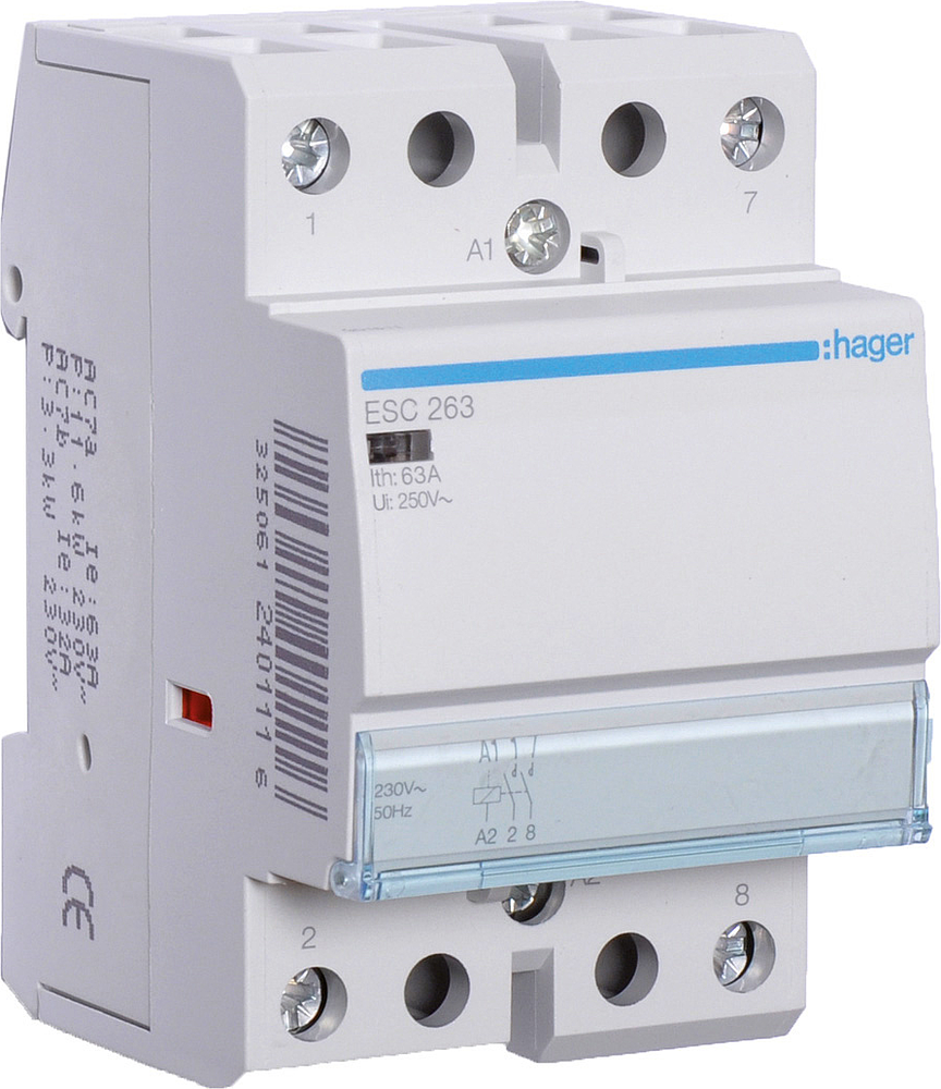 Contact 63A, 2F, 230V