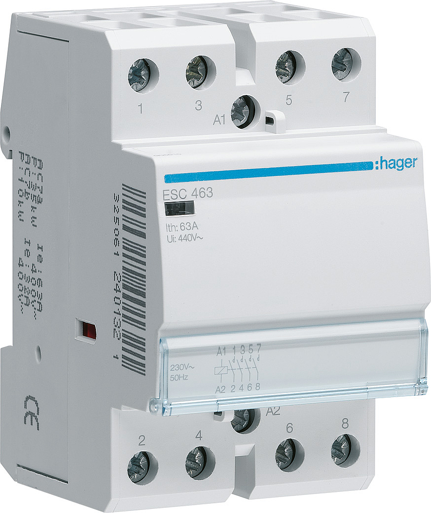 Contact 63A, 4F, 230V