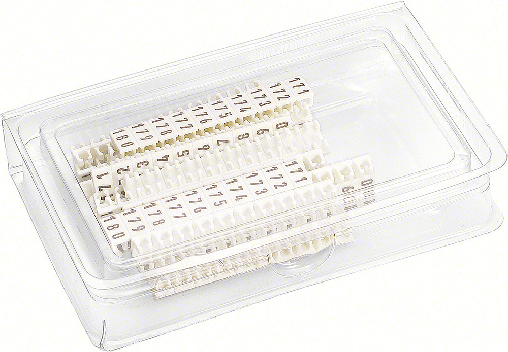 Jeu de 25 clips de marquage 1-100