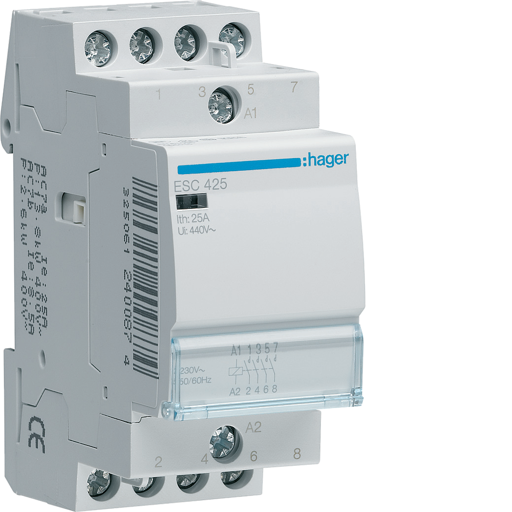 Contact 25A, 4F, 230V