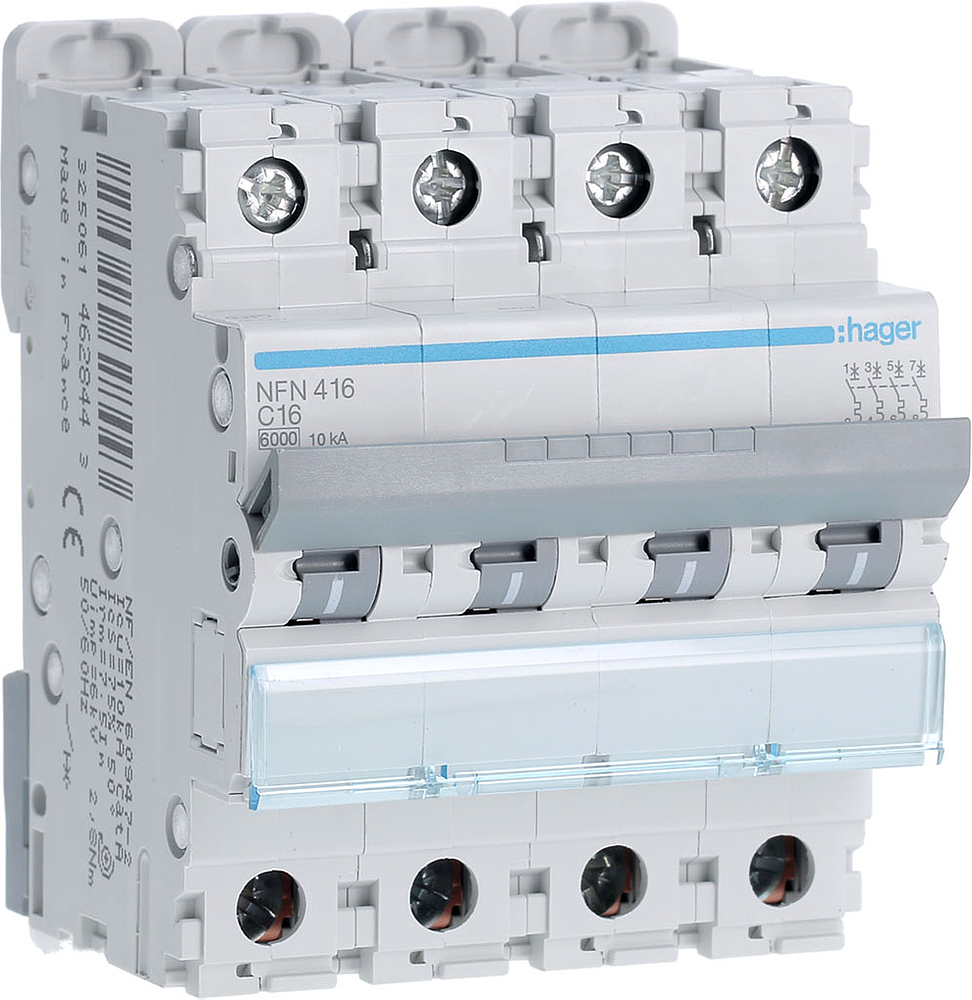Disj.4P 6-10kA C-16A 4m