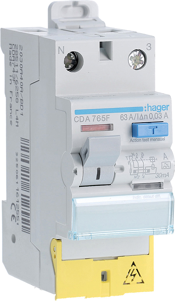 ID 2P 63A 30mA A borne déc.