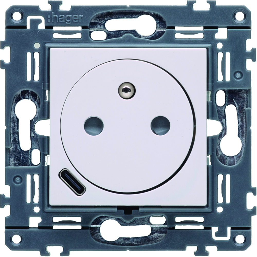Prise 2P+T + USB C gallery pure