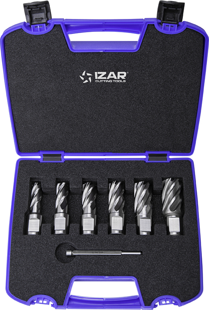 COFFRET FRAISE CAROTTER HSS MACHINE-ELECTROMAGNETIQUE - 4070 - SET 12-14-16-18-20-22 mm